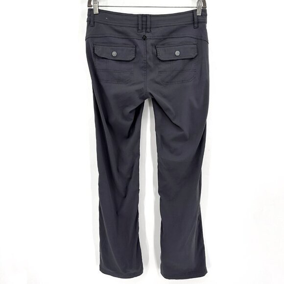 PrAna Halle Nylon Gray Stretchy Convertible Roll Tab 10 Hiking Lightweight Pants - Picture 4 of 7